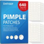 Pimple Patches for Face, 640 Count Hydrocolloid Patch Acne Patches,4 Sizes Zit Patches for Covering, Blemishes and Breakouts, Dots Stickers with Salicylic Acid, Tea Tree Oil & Calendula Oil
