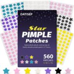 DATISEP Star Hydrocolloid Pimple Patches (560 Count) – 7 Colors Acne Spot Stickers