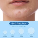 Pimple Patches for Face, 640 Count Hydrocolloid Patch Acne Patches,4 Sizes Zit Patches for Covering, Blemishes and Breakouts, Dots Stickers with Salicylic Acid, Tea Tree Oil & Calendula Oil